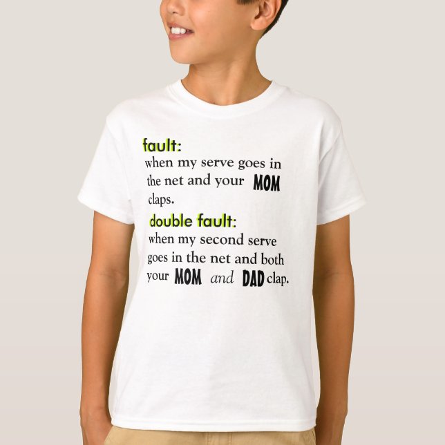 T-shirt DÉFAUT par tennis de lac (Devant)