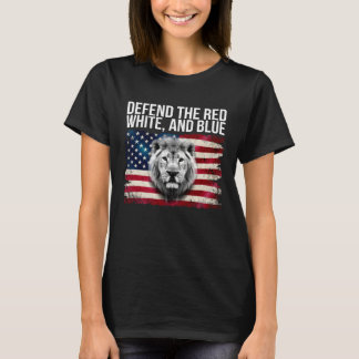 T-shirt Defend the red white and blue Patriotic USA Vintag