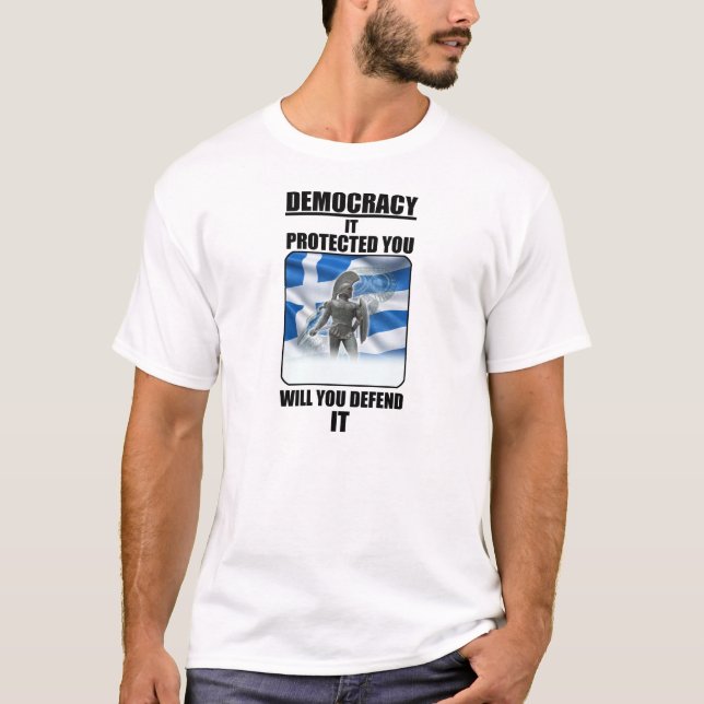 T-shirt Défendez la démocratie (Devant)
