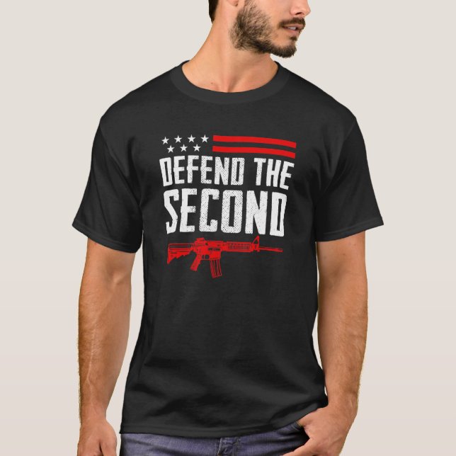 T-shirt Défendre Le Deuxième Amendement Pro Gun Usa Ar15 R (Devant)