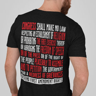 T-shirt Défendre le premier amendement Droits des manifes