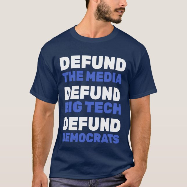 T-shirt Défendre les médias Big Tech Democrats -anti dems (Devant)