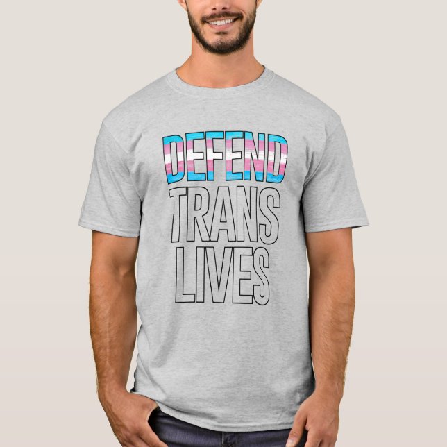 T-SHIRT DÉFENDRE LES VIES TRANS (Devant)