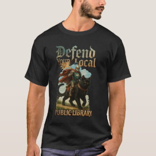 T-shirt Défendre votre bibliothèque publique locale Knight