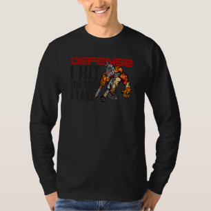 T-shirt Défense Je T'Ai Frappé Je Prends Lax Lacrosse Boys