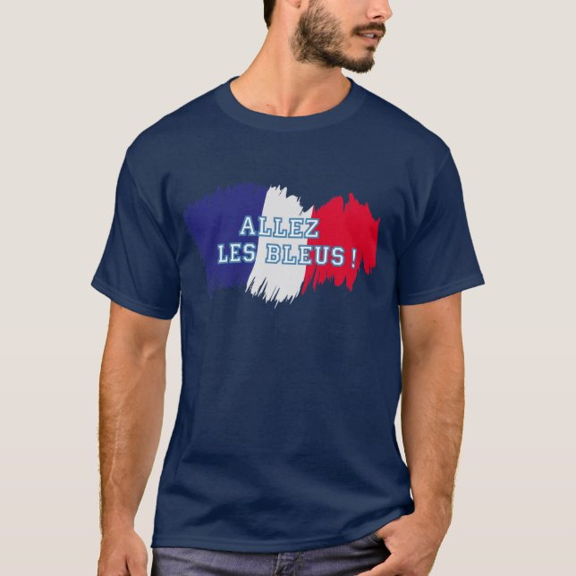 T-shirt Défenseur français d'équipe de football "de Bleus (Devant)