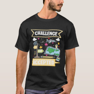T-shirt Défi Accepté Voyageur Mondial