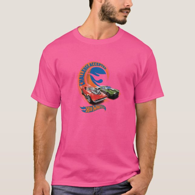 T-shirt Défi sur les roues chaudes accepté (Devant)