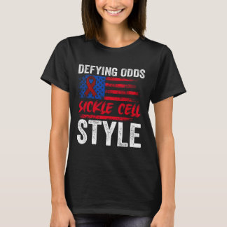 T-shirt Défier Les Odds Style Cellule Faucille Nous Patrio