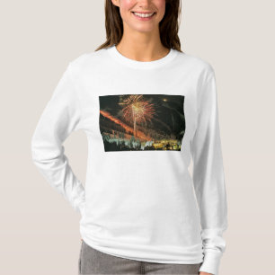 T-shirt Défilé aux flambeaux et feux d'artifice en hiver
