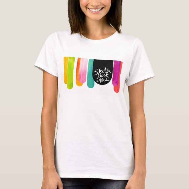 T-shirt Défilé de baisse de Skool de carnet à dessins (Devant)