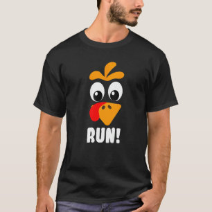 T-shirt Défilé de dinde Adulte Costume de course Visage Co
