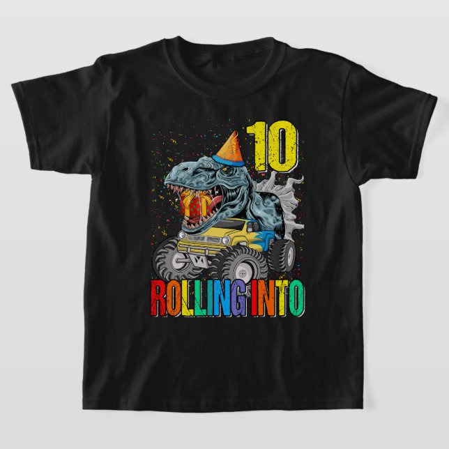 T-shirt Défiler dans le 10e anniversaire Monster Truck Din (Poser)