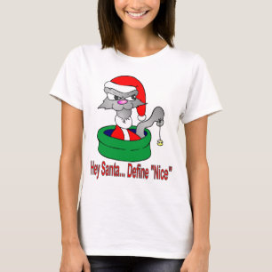 T-shirt Définir un joli chat de Noël