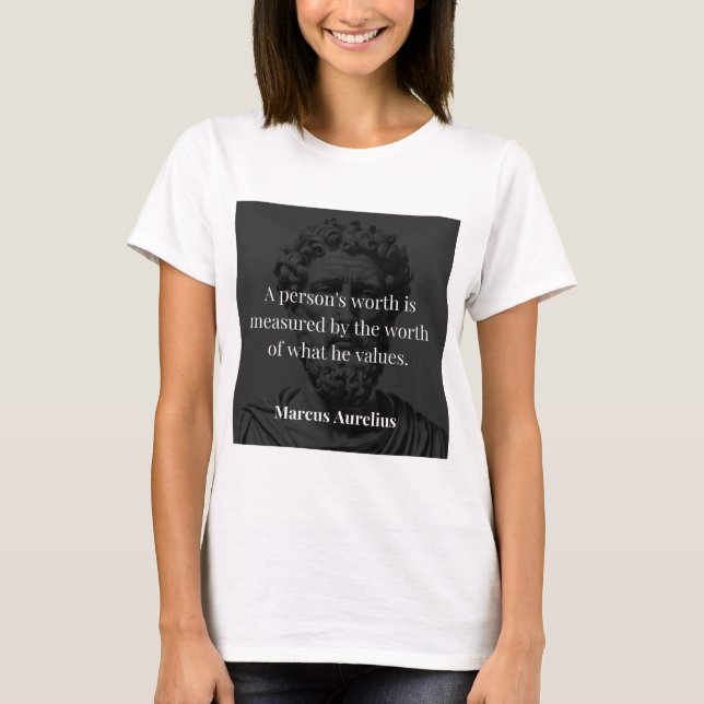 T-shirt Définir une valeur : Marcus Aurelius sur les valeu (Devant)