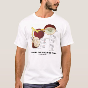 T-shirt Définissant l'origine du vin (baie de raisin de