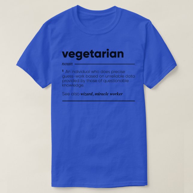 T-shirt Définition amusante végétarienne (Design devant)