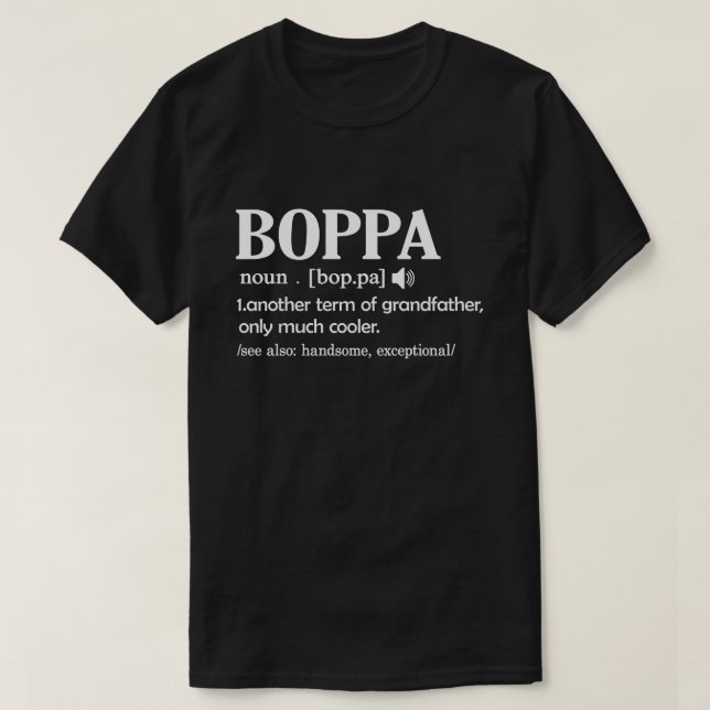 T-shirt Définition de Boppa Signification drôle Cadeau de  (Design devant)