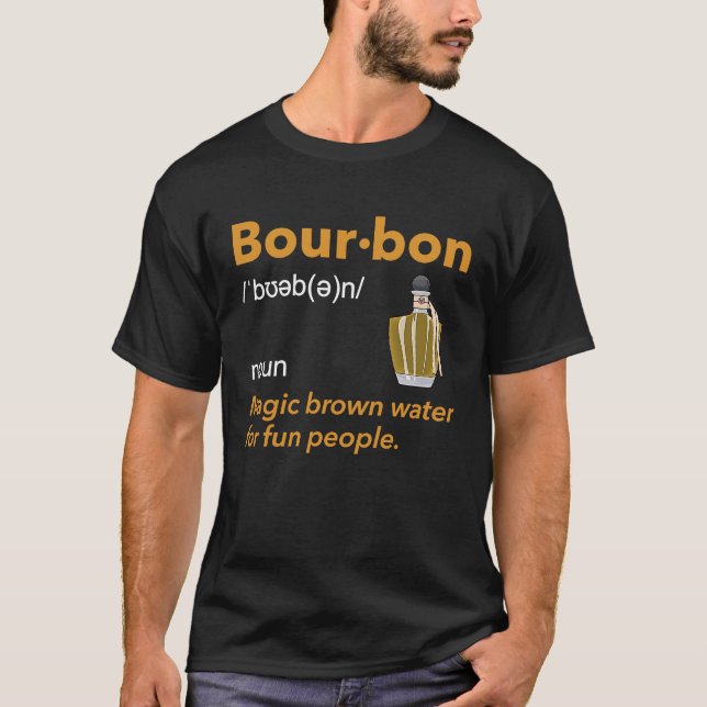 T-shirt Définition de Bourbon Whiskey Boire Devis Idée 1 (Devant)