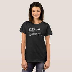 T-shirt Définition de fille de geek