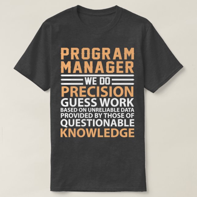 T-shirt Définition de gestionnaire de programme (Design devant)