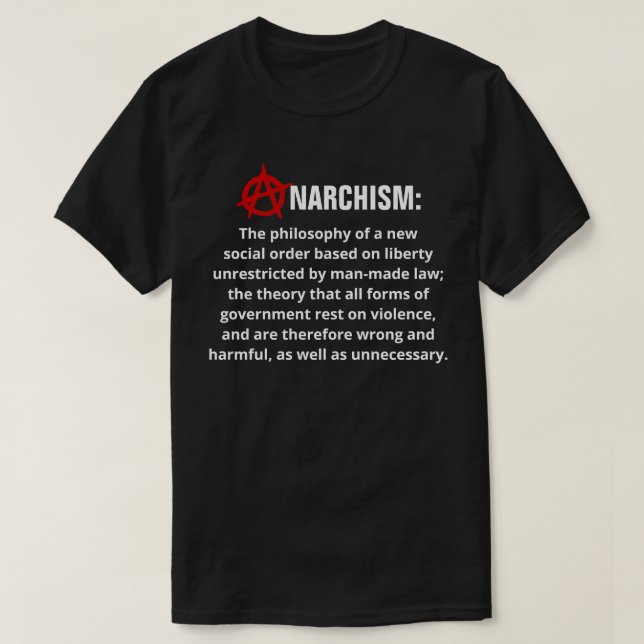 T-shirt Définition de l'anarchisme (Design devant)