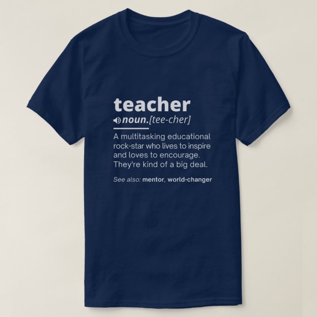 T-shirt Définition de l'enseignant - Drôle Enseignant Ense (Design devant)