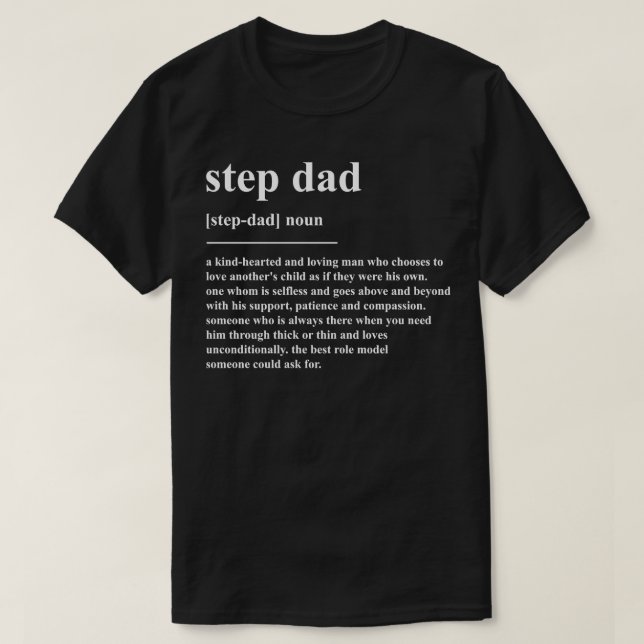 T-shirt Définition de l'étape papa (Design devant)