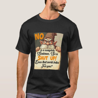 T-shirt Définition de limites, gnome grincheux, défilement