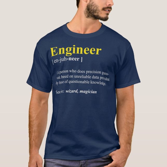 T-shirt Définition de l'ingénieur Cadeau amusant ordinateu (Devant)