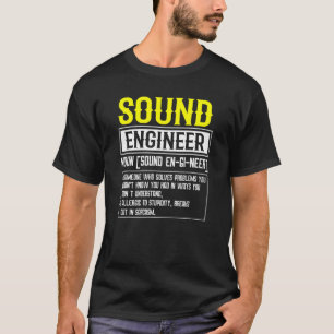 T-shirt Définition de l'ingénieur du son Blague