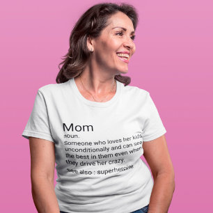 T-shirt Définition de maman personnalisée pour la fête des