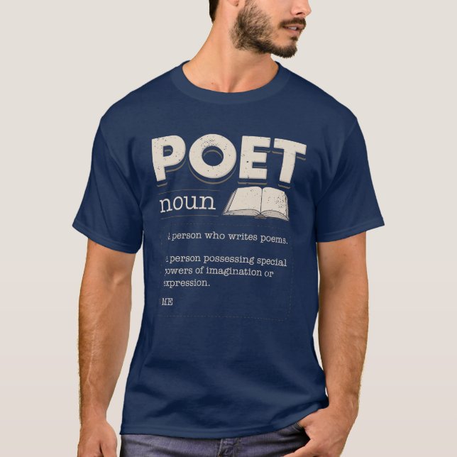 T-shirt Définition de poète Amusante Laureate Nouveauté (Devant)