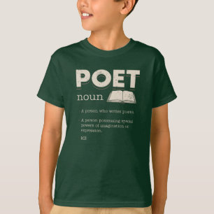 T-shirt Définition de poète drôle lauréat nouveauté blague