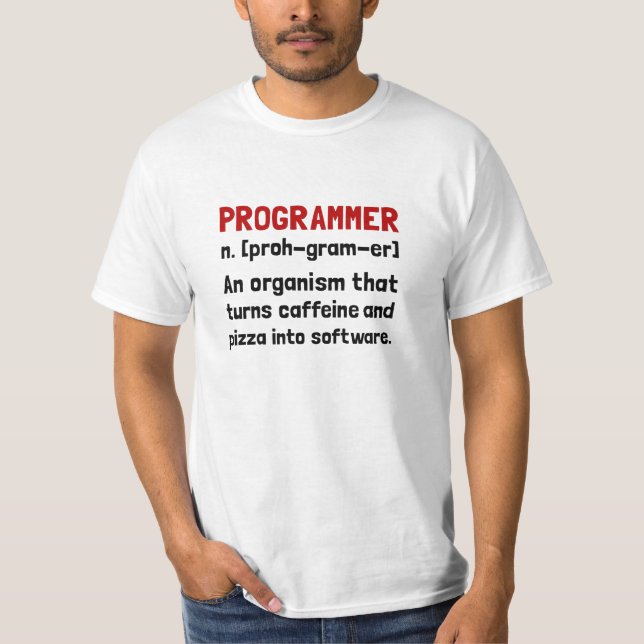T-shirt Définition de programmeur (Devant)
