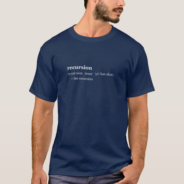 T-shirt Définition de récursion (Devant)