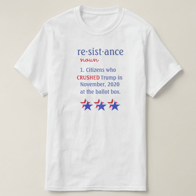 T-shirt Définition de résistance (Design devant)