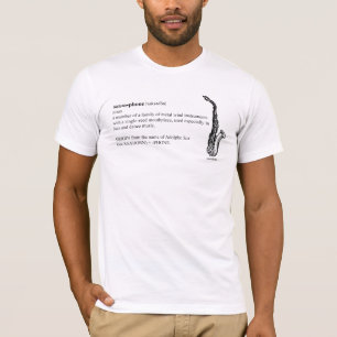 T-shirt Définition de saxophone
