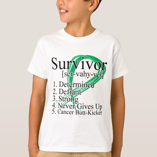 T-shirt Définition de survivant - Cancer de foie (Devant)