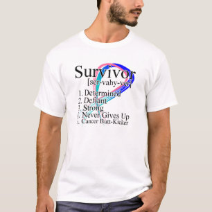 T-shirt Définition de survivant - cancer de la thyroïde