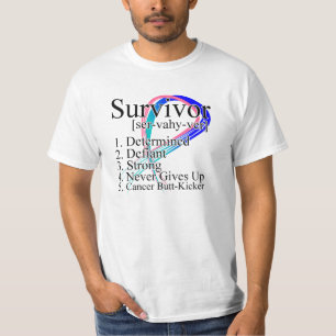 T-shirt Définition de survivant - cancer de la thyroïde