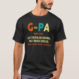 T-shirt Définition Des Mens G-Pa Comme Un Grand-Père Régul