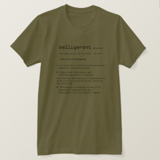 T-shirt Définition du belligérant
