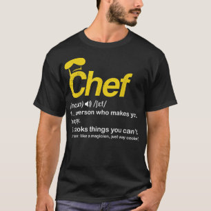 T-shirt Définition du chef Drôle de cuisinier Cuisines Cad