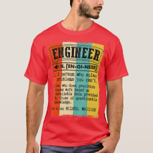 T-shirt Définition du dictionnaire de l'ingénieur Funny Vi