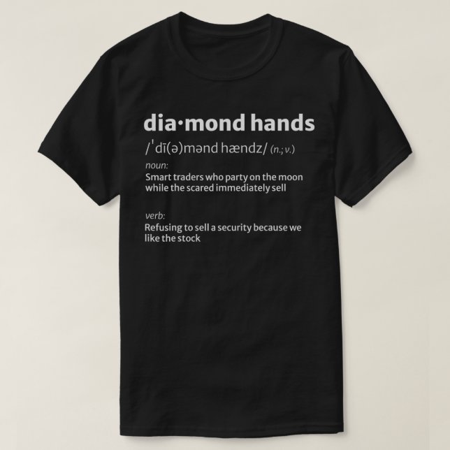 T-shirt Définition du dictionnaire des mains diamant de GM (Design devant)