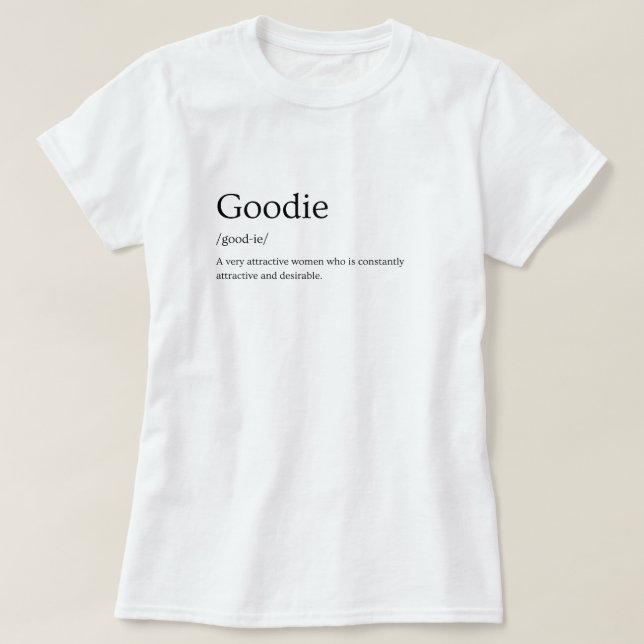 T-shirt Définition du dictionnaire Goodie (Design devant)