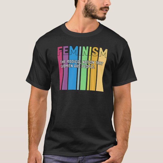 T-shirt Définition du féminisme Rétro Femmes fortes et éga (Devant)
