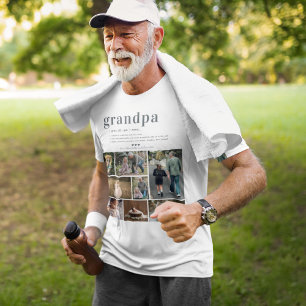 T-shirt Définition du grand-père   8 Photo Collage T Chemi