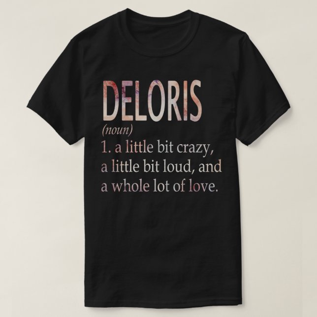 T-shirt Définition du nom de fille Deloris (Design devant)